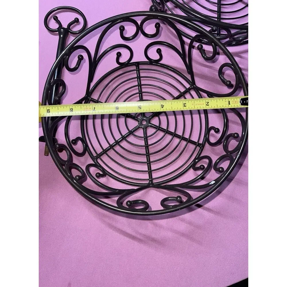 Princess House Two Tiered Meridian Collection Metal Basket Fruit Kitchen